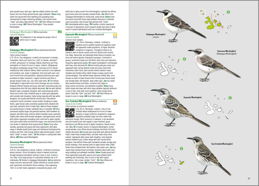 ocells i mamífers de les Galàpagos; llibre d'ornitologia; guia de camp dels ocells; guies d'ocells; llibre d'identificació d'ocells