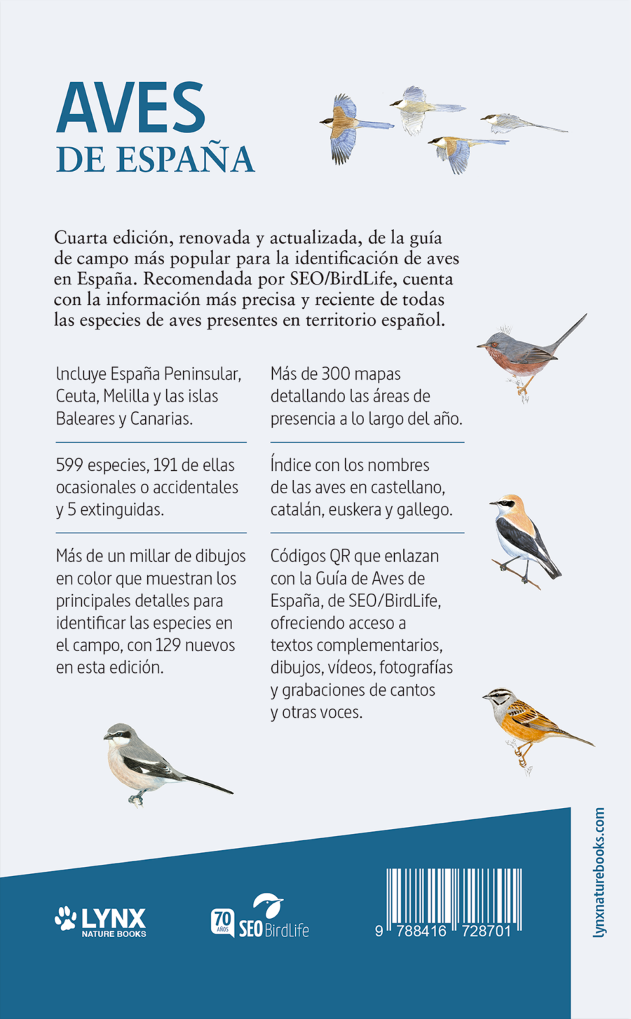 Aves de España | nova edició | Eduardo de Juana i Juan Varela | Llibres de natura Lynx