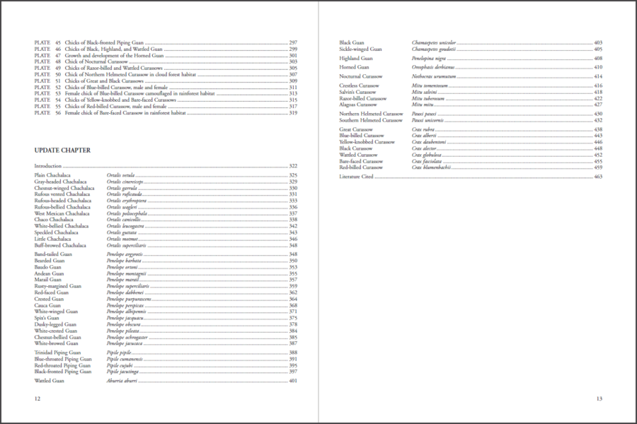 Curassows and Related Birds sample page