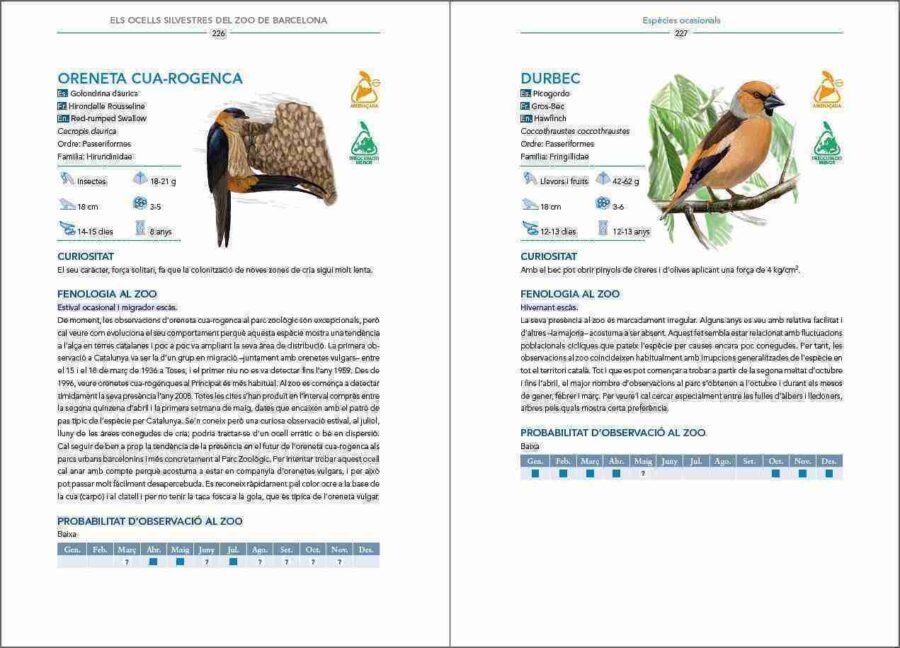 Pàgina de mostra Els ocells silvestres del Zoo de Barcelona